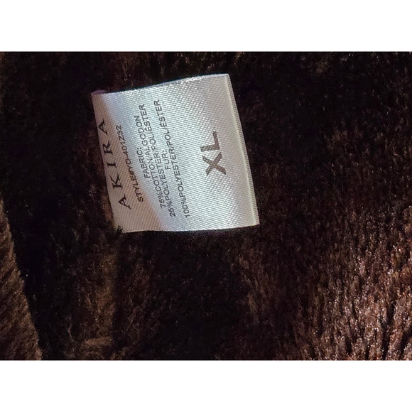 Women's Akira Brown Faux Fur Denim Vest XL - Picture 6 of 6